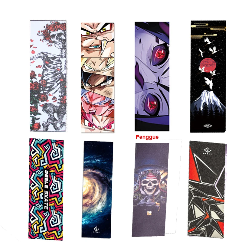 Skateboard Sandpaper Grip Tape 83*23cm 33" Cartoon Abrasive Scooter