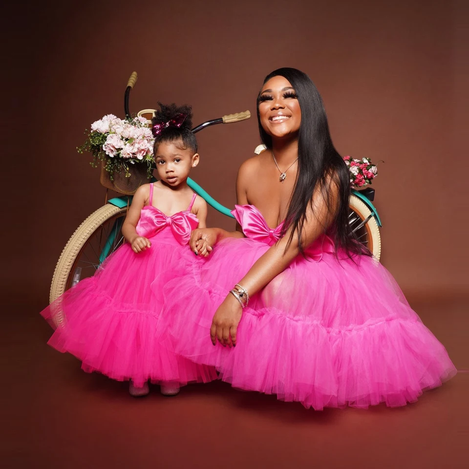 pink gold maternity dress Charlotte Maternity Photoshoot Dress