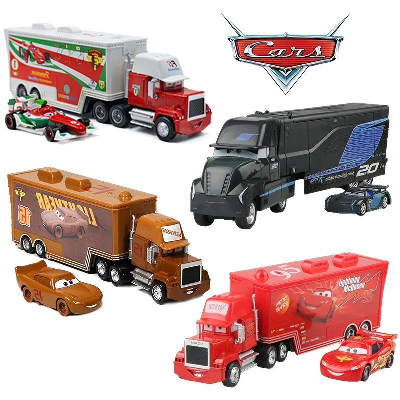 Disney Pixar Cars 3 jouet Lightning McQueen voitures et camion oncle Mike  camion 1:55 alliage plastique voiture jouet pour enfants cadeau de noël