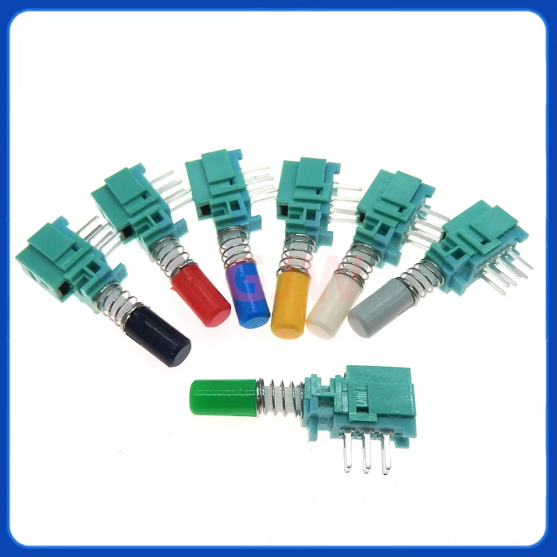 5 Stuks 6pin PS-80BL-22 + A15cap Toetsenbordschakelaar Met Vergrendel/Ontgrendel Knop Schakelaar Aan/Uit-Schakelaar