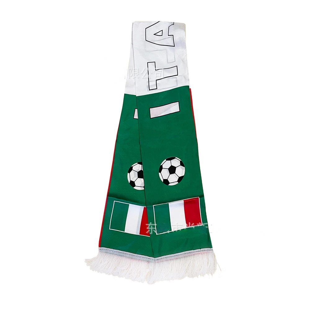 14*138cm Football Fans Cheer Scarf National Team Scarf Satin Fans