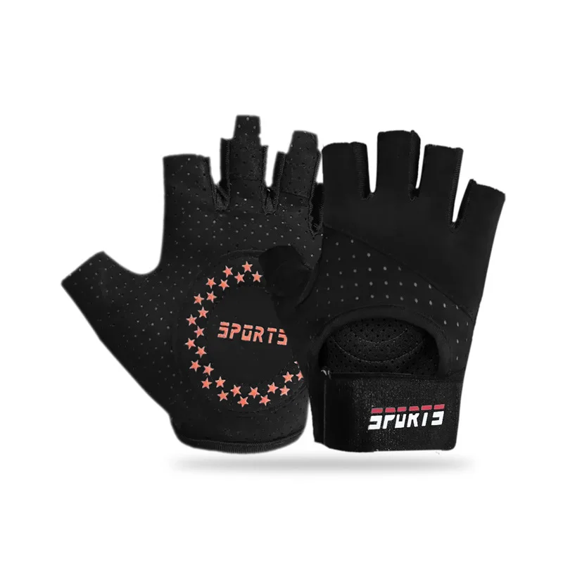 Fitness Gloves Female Yoga Sports Spinning Apparatus Lady Training Anti-Slip Breathable Thin Half Finger Barbell Cycling Gloves 6