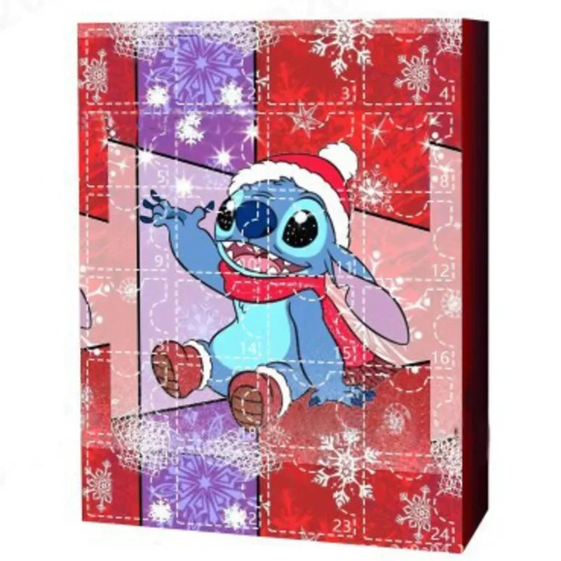 Stitch 24 Days Christmas Advent Calendar Gift Box Lilo Stitch Pvc Figurines Stitch Anime Figures Model Countdown Toys Children - AliExpress