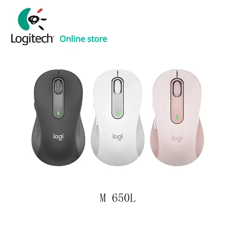 Бесшумная мышь Logitech M650 M650L, беспроводная офисная Bluetooth-мышь для ноутбука с сенсорной технологией, Усовершенствованная оптическая программируемая мышь с кнопками