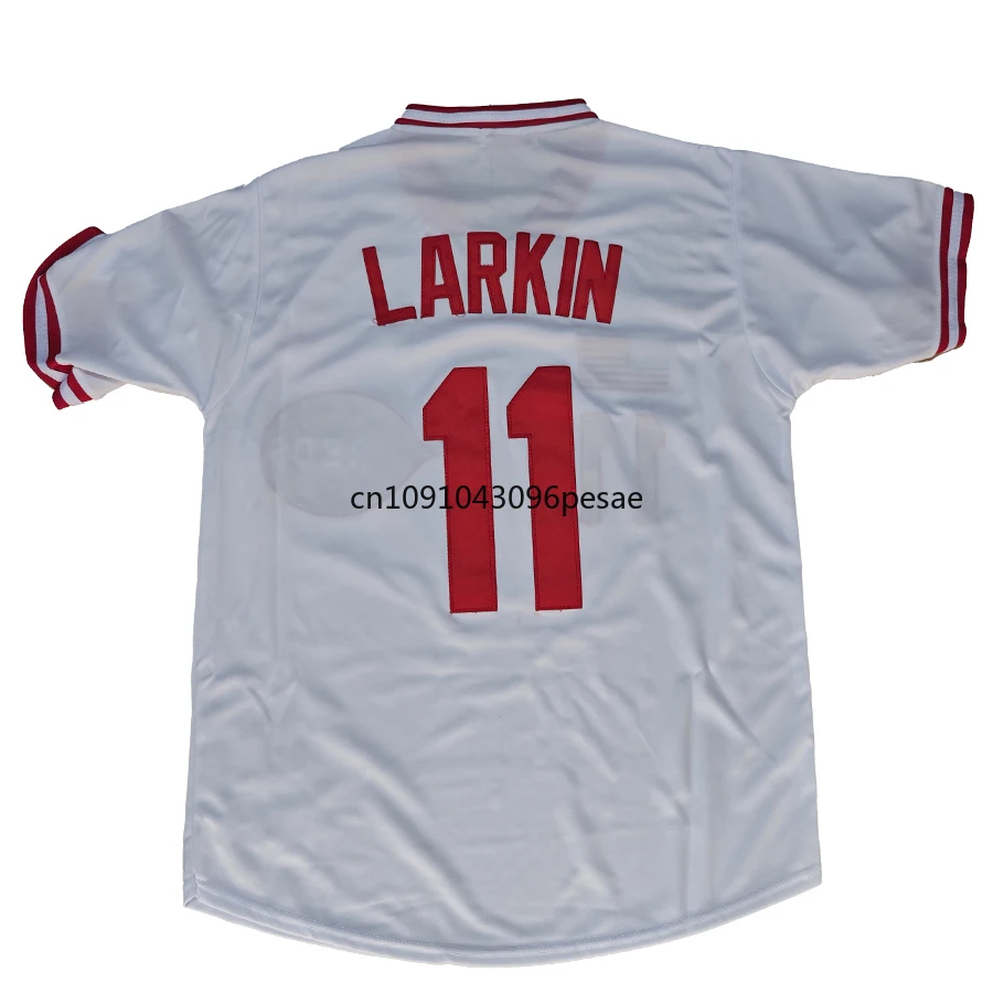 Johnny Bench Jersey 5 American Cincinnati Retro Baseball Jerseys 11 Barry Larkin Jersey All Stitched Us Mens M-XXXL