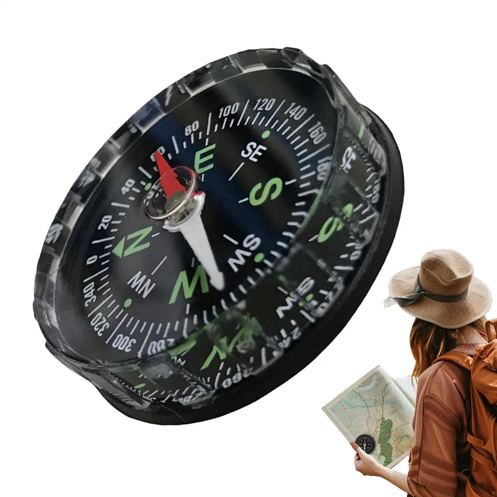Mini Outdoor Camping and Hiking Pocket Compass - Essential Navigation and Survival Tool