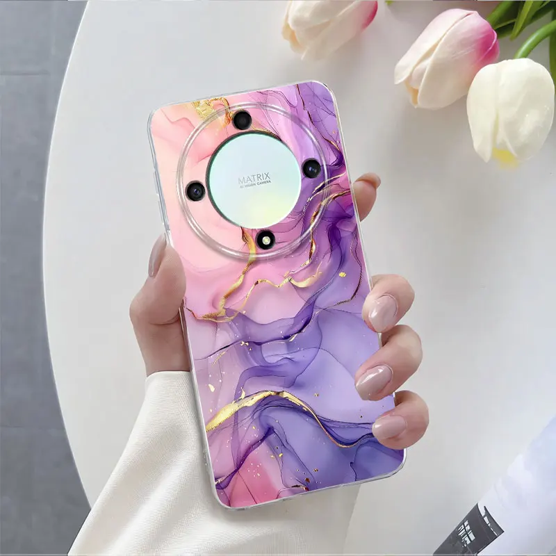Luxury Flower Clear Soft Silicone Protective Phone Case