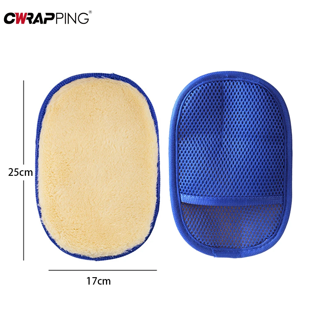 Car Wash Gloves Soft Car Cleaning Mitt Thickened Fine Fiber Imitation Wool Plush Wiping Auto Washing Supplies Auto Accessories