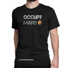 Camiseta increíble Occupy Mars Elon Musk SpaceX Project para hombres, camisetas de Manga de algodón, camisetas del universo Tesla, camiseta gráfica