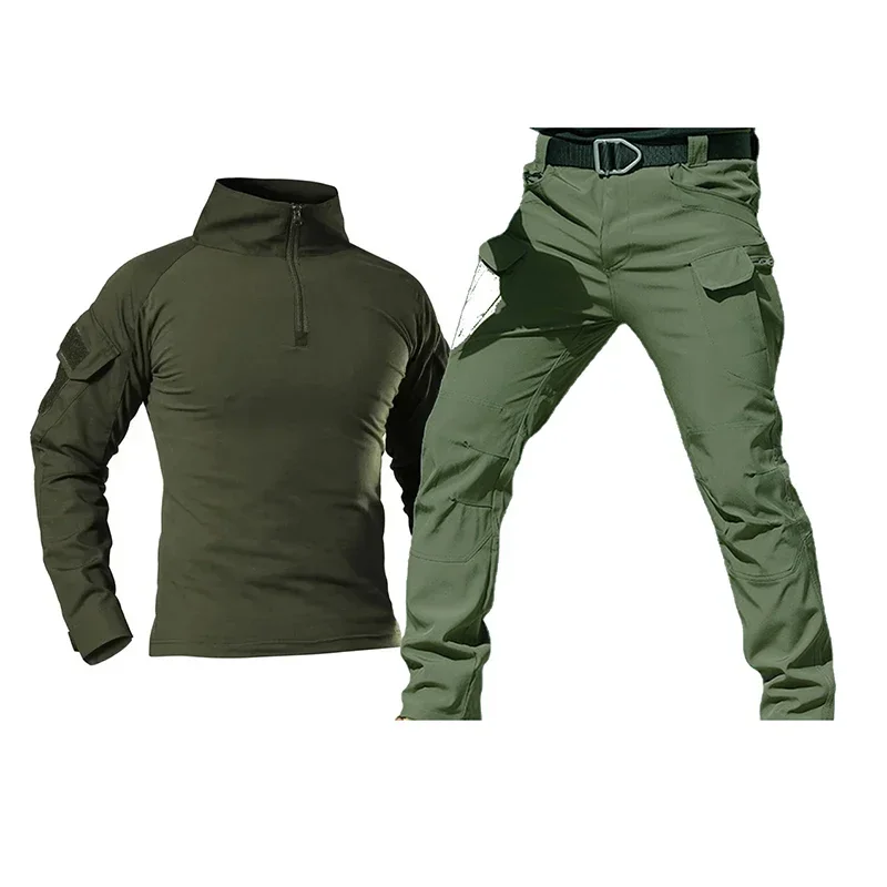 Tactical Uniforms IL Hunting Uniform Tactical Shirt Set Camouflage Airsoft Clothing Hiking Suit Multicam Black Tactical Suit