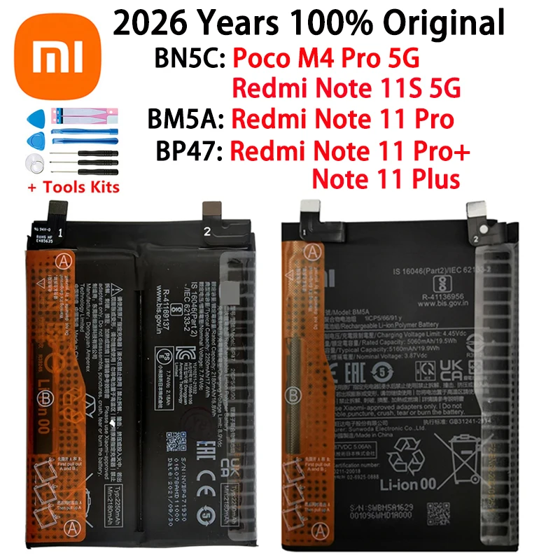 Batterie Originale BP47 Pour Xiaomi Redmi Note 11 Pro Et 11 Pro Plus - Neuve Sous Blister