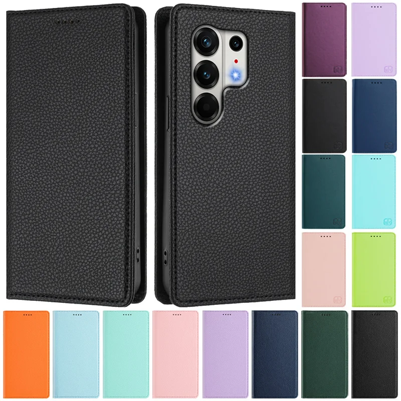 Luxury Flip Magnetic Wallet Phone Case, Leather Cover with Card Slots