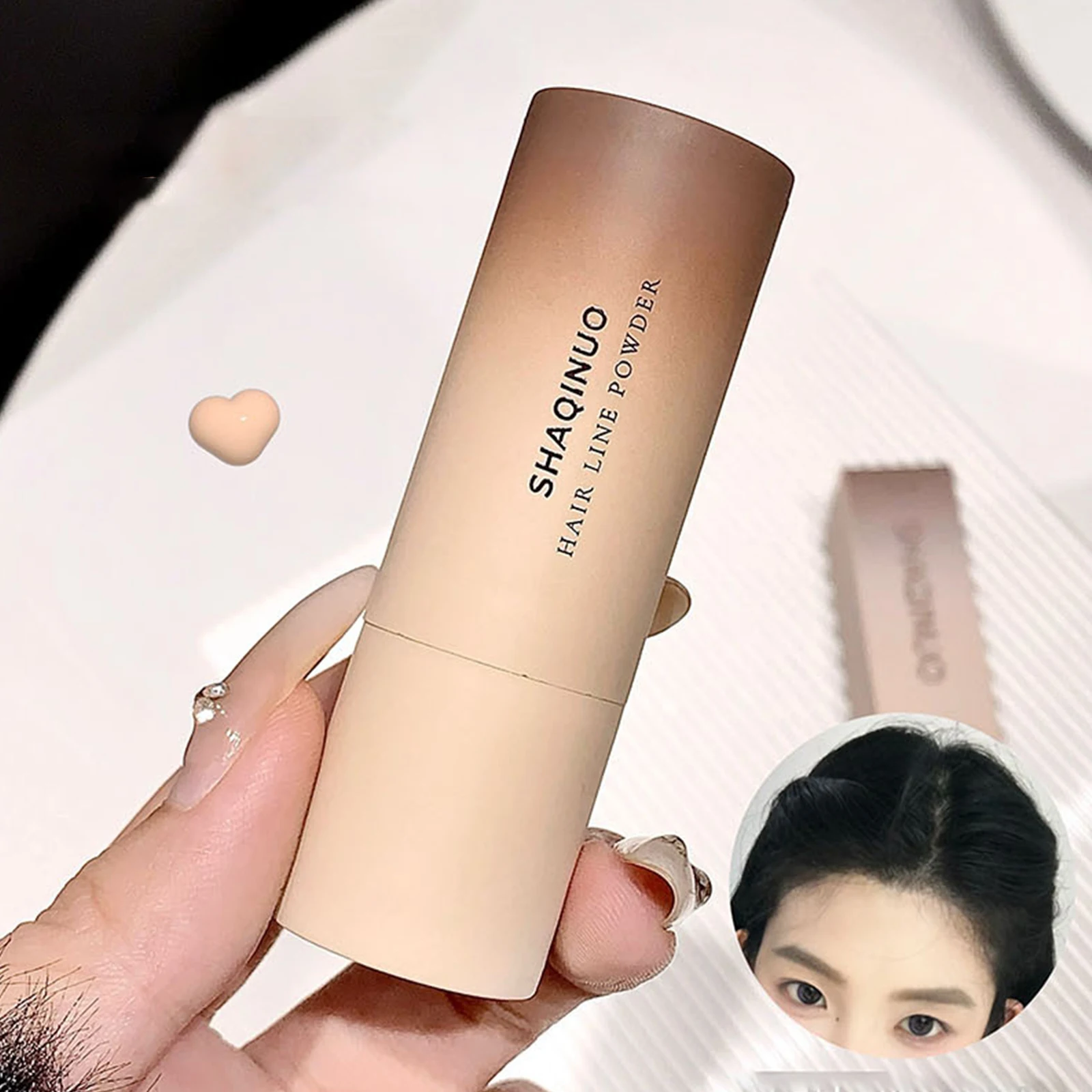 Long-lasting Hairline Powder Stick Waterproof Cover Hair Concealer Repair Fill Hairline Shadow Pen Natural Hairline-enhanced