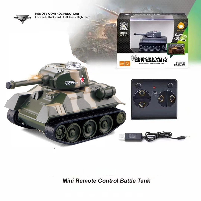 Xmas Mini RC Tank 4Channel Battle Military Crawler Shooting Radio Controlled Electronic ourdoor Toy Tank for Kids Gift Wholesale 2