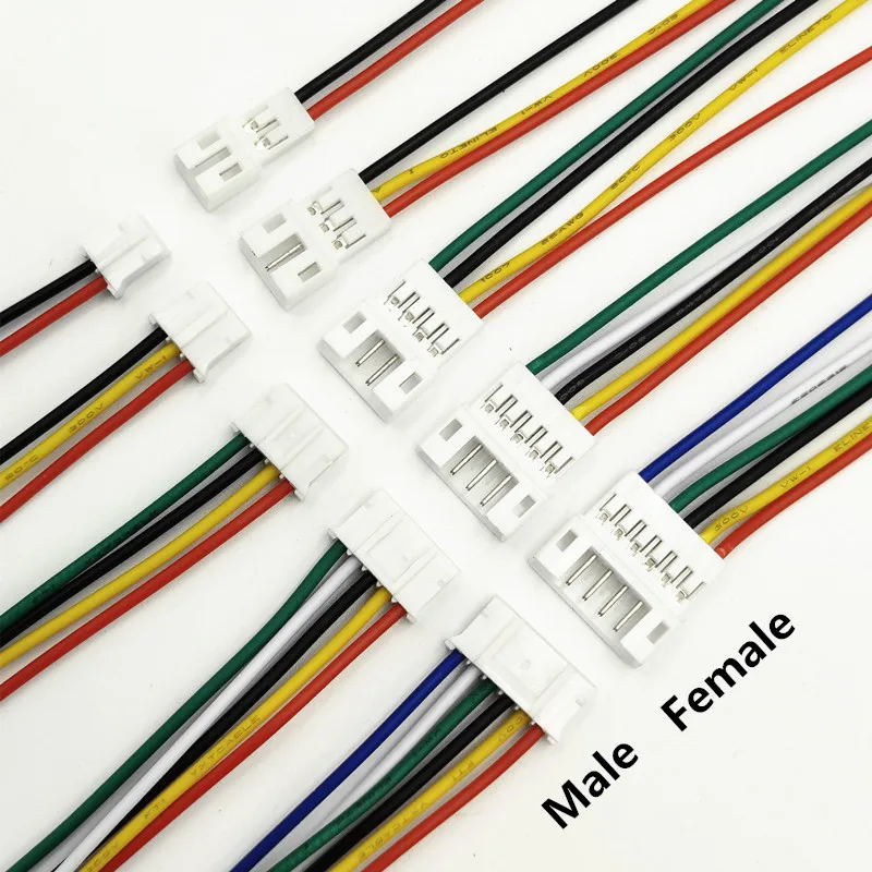 5 пар Micro JST PH 2,0 2P 3P 4P 5P 6-контактный Штекерный разъем с проводом 26AWG кабели 100 мм/150 мм/200 мм