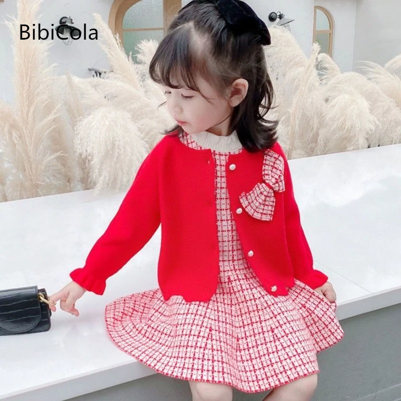 

Girls Autumn New Dress Sets Children's Cute Skirt 2 Piece Clothes