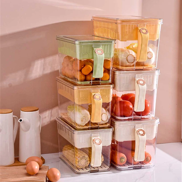 Fresh Vegetable And Fruit Box Multifunctional Keep Food Fresh For A Long  Time Easy Stacking And
