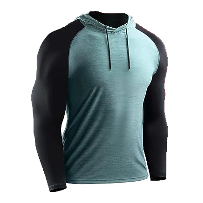 Turquesa - Sudadera Fina con Capucha para Hombre
