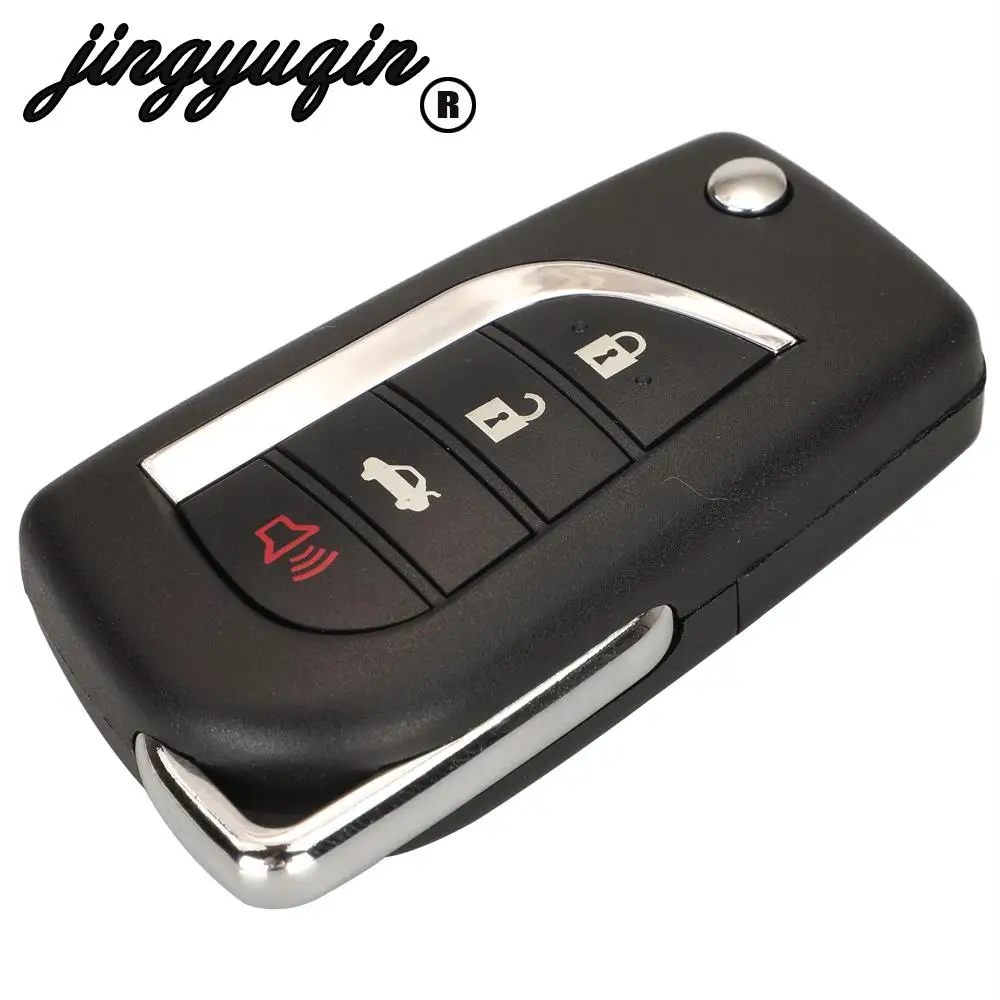 Jingyuqin Toyota Camry Corolla 2012-2017 원격 자동차 키 315Mhz H/G 칩 HYQ12BDM HYQ12BEL Fob 4 버튼 용으로 수정됨