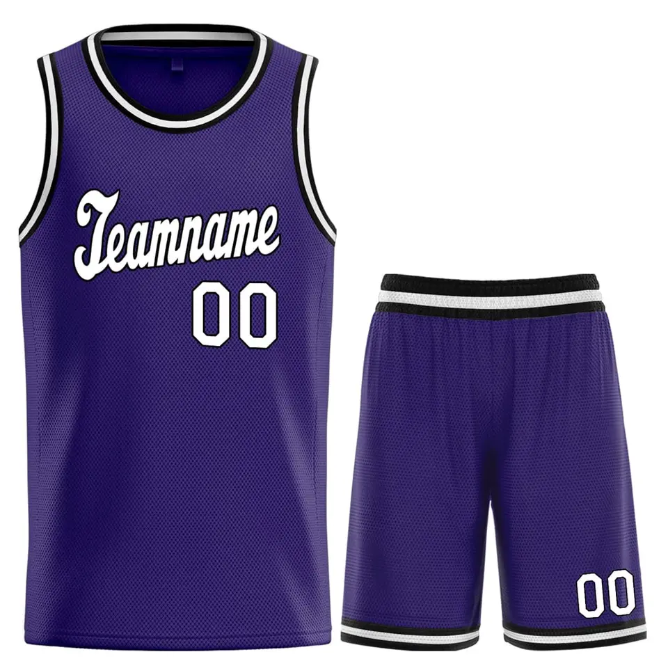 Custom Men Basketball Jersey Set 90s Hip Hop Sportswear Personalized Print  Name Number Big Size 