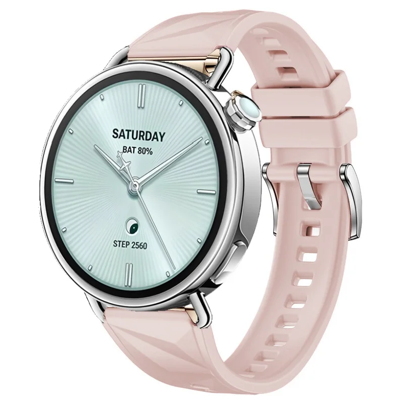 Diamond-Shaped Silicone Watch Strap, 18mm/22mm Sports Bracelet Band