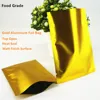 100pcs Top Open Gold Matte Aluminum Foil Bags - Three Sides Sealed Dumb aluminium Plastic Flat Pouches Eyes Mask Goods Packaging 1