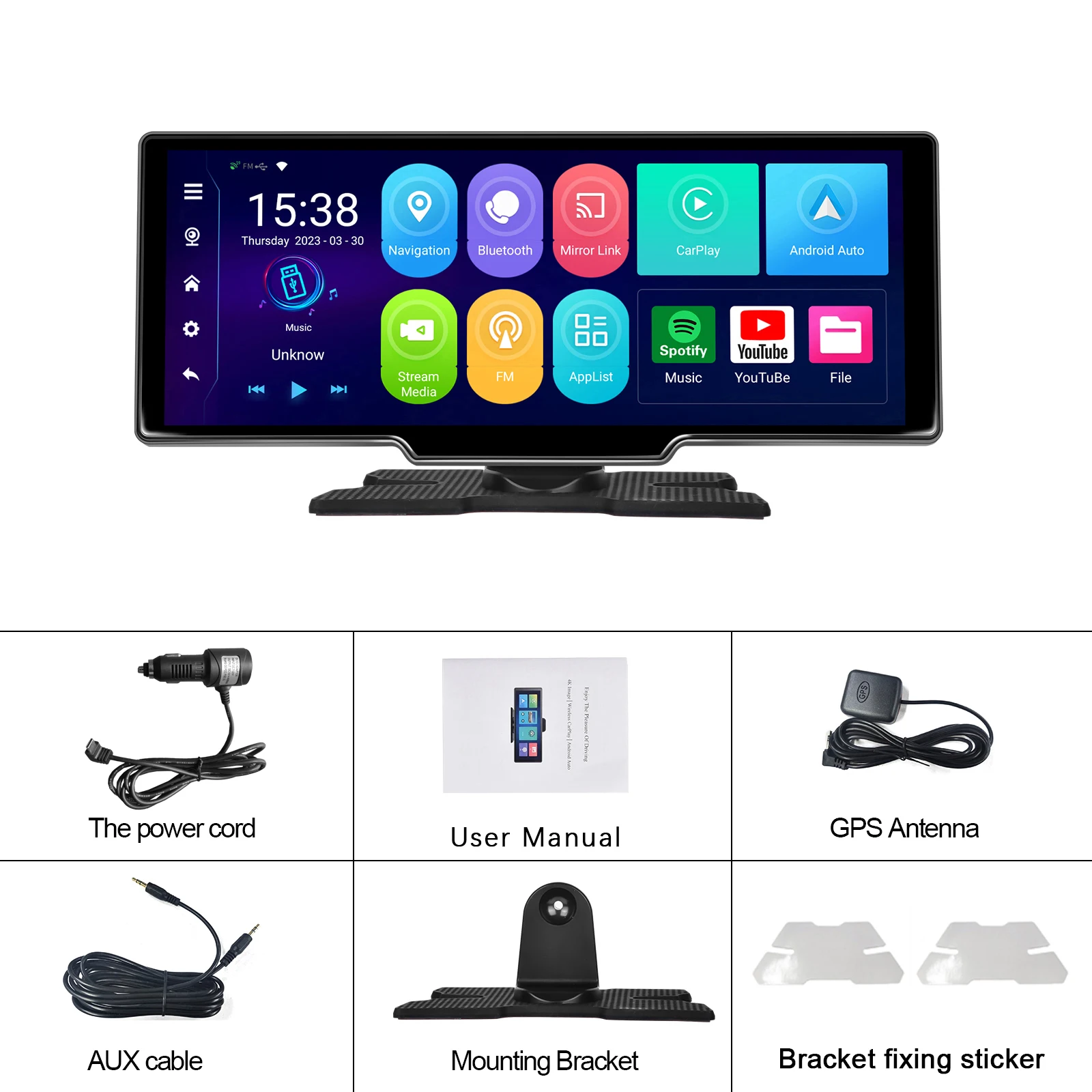 Podofo Carplay Android Monitor 10.26\