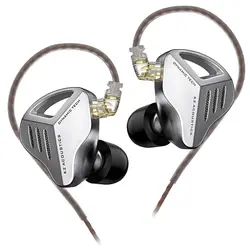 High-Fidelity Dynamic Bass Sport Earbuds with Noise Cancelling Technology (ZVX Silver NOMIC)