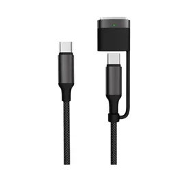 Premium 2 - in - 1 Type - C and Magsafe High - Powered Charging Cable - Portable and Travel - Friendly - 2m (Type - C - Magsafe3 140W)
