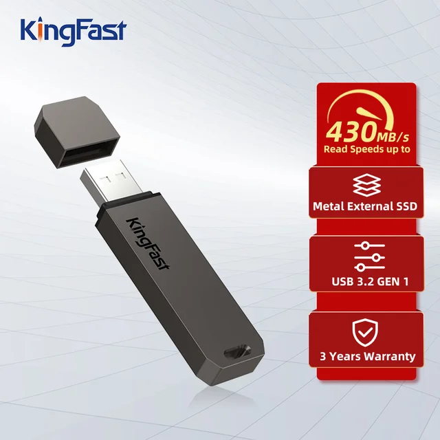 KingFast – disque dur externe SSD Portable, USB 128, capacité de