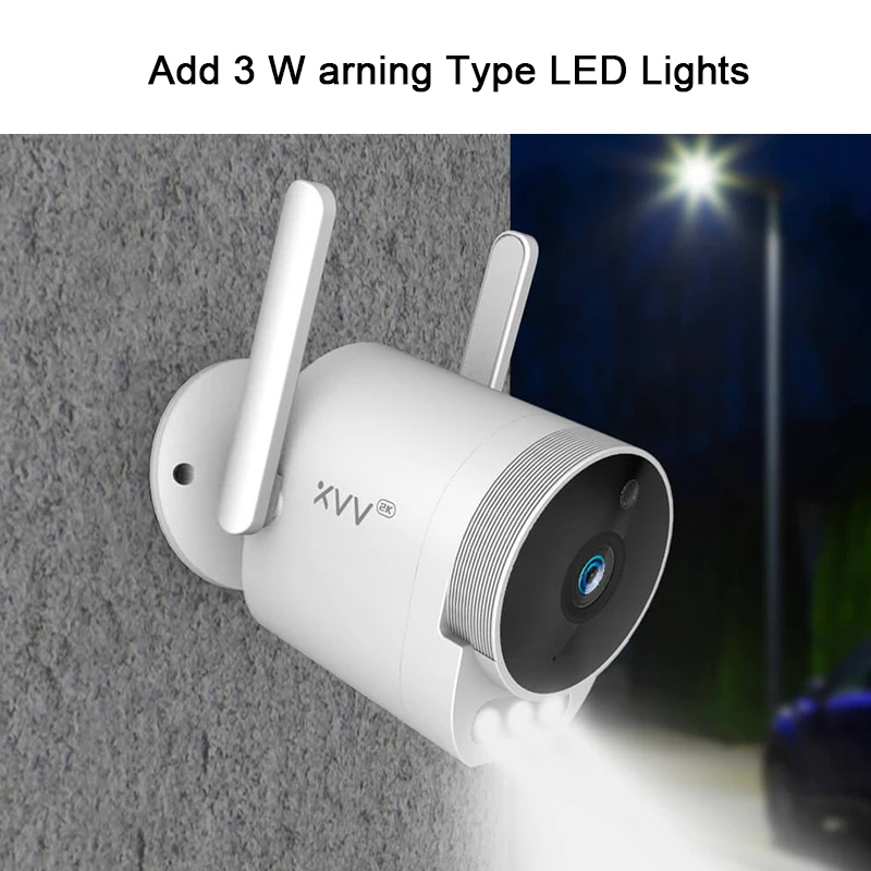 Smart Outdoor Camera 2K 1296P Waterproof AI Humanoid Detection Webcam WIFI Infrared Night Vision Video Camera for Mi Home APP
