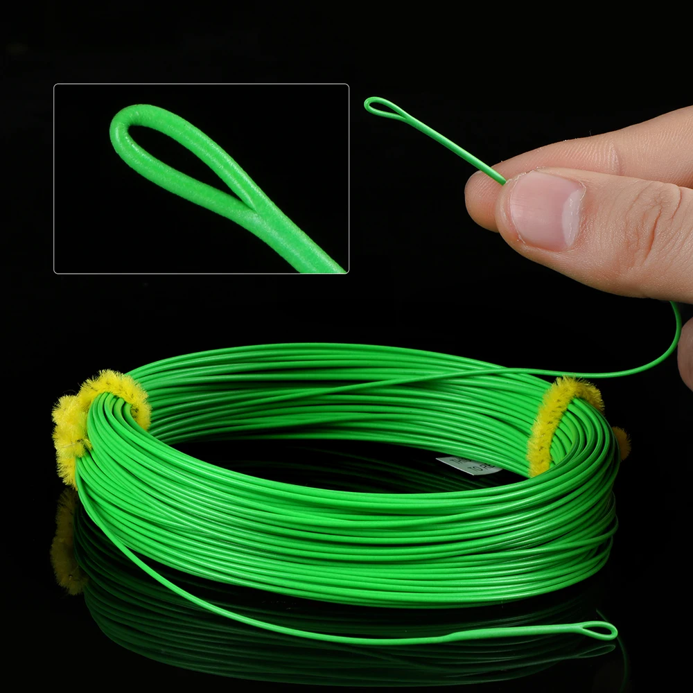 Moss Green Fly Line WF 3/4/5/6/7/8F Weight Forward Floating Fly Fishing Line with Welded Loops fishing line fishing tackle