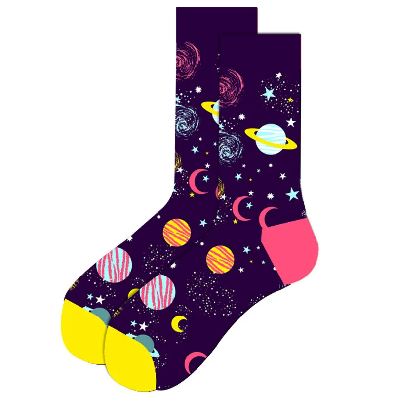 Streetwear Oversized Cartoon & Fruit Design Cotton Socks