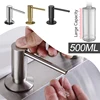 500ml Built-in Pump kitchen Liquid Soap Bottle Brass Brushed Nickel Soap Dispenser Black Kitchen Hand Pressure Sink Counter Liqu 1