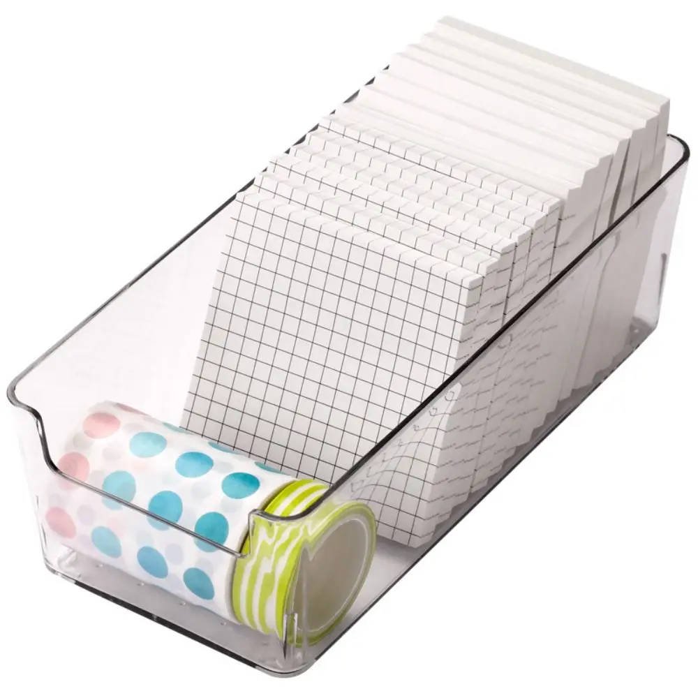 Simple Transparent Note Storage Box Acrylic Waterproof Drawer Separate Storage Case For Students Desktop Organizer stationery organizer,stationery storage box