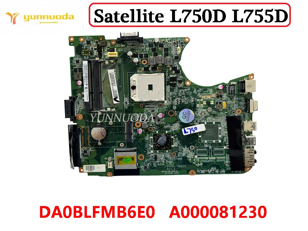 

Original For Toshiba Satellite L750D L755D Laptop Motherboard DA0BLFMB6E0 A000081230 DDR3 100% Tested Free Shipping