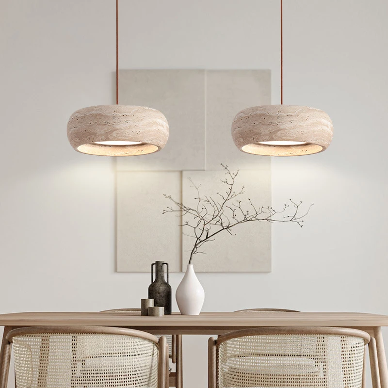 Nordic Minimalist Travertine Chandelier for Restaurant Bar Dining Room ...