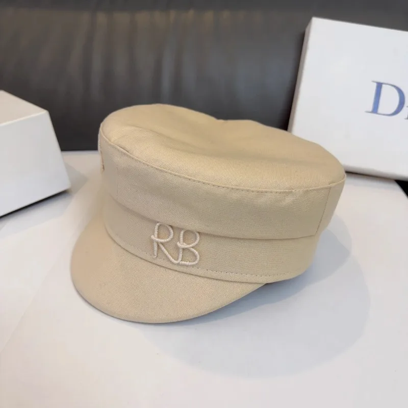 Spring and Summer Women Hats with Letters Fashionable and Versatile Newsboy Hats Cotton Linen Baker Boy Cap