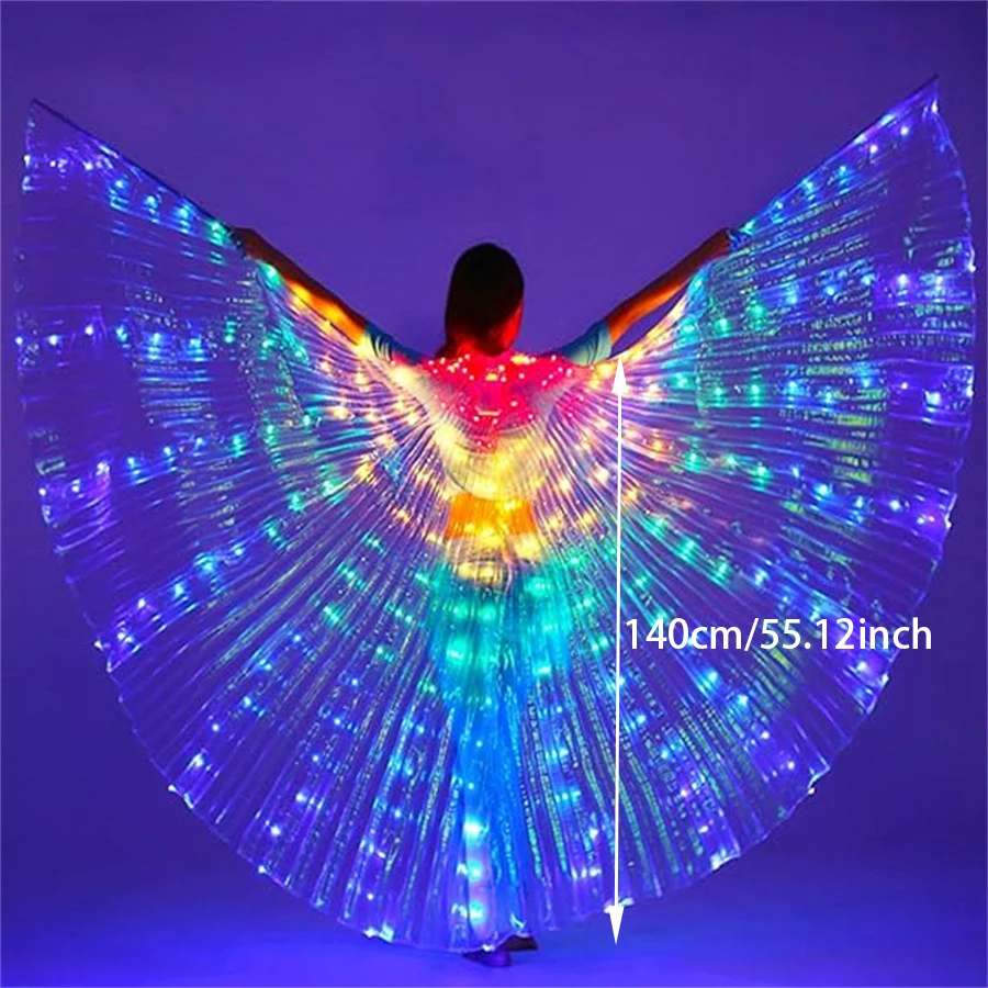Butterfly Wings LED Isis Colorful Telescopic for Stage Party