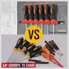 Screwdriver Organizer Wrench Organizer Hand Tool Holder Plastic Rail Wrench Hanger with Clips Storage Rack for Knife Wrench 5