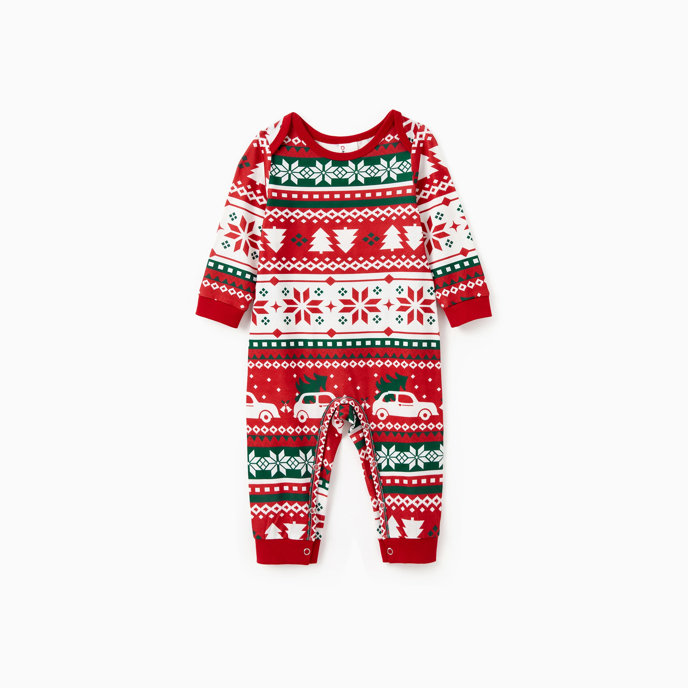 thumbnail image 2 of Pijamas navideños Conjuntos familiares a juego Patrón de camión de reparto con árbol de Navidad Conjuntos de pijamas, 2 of 5