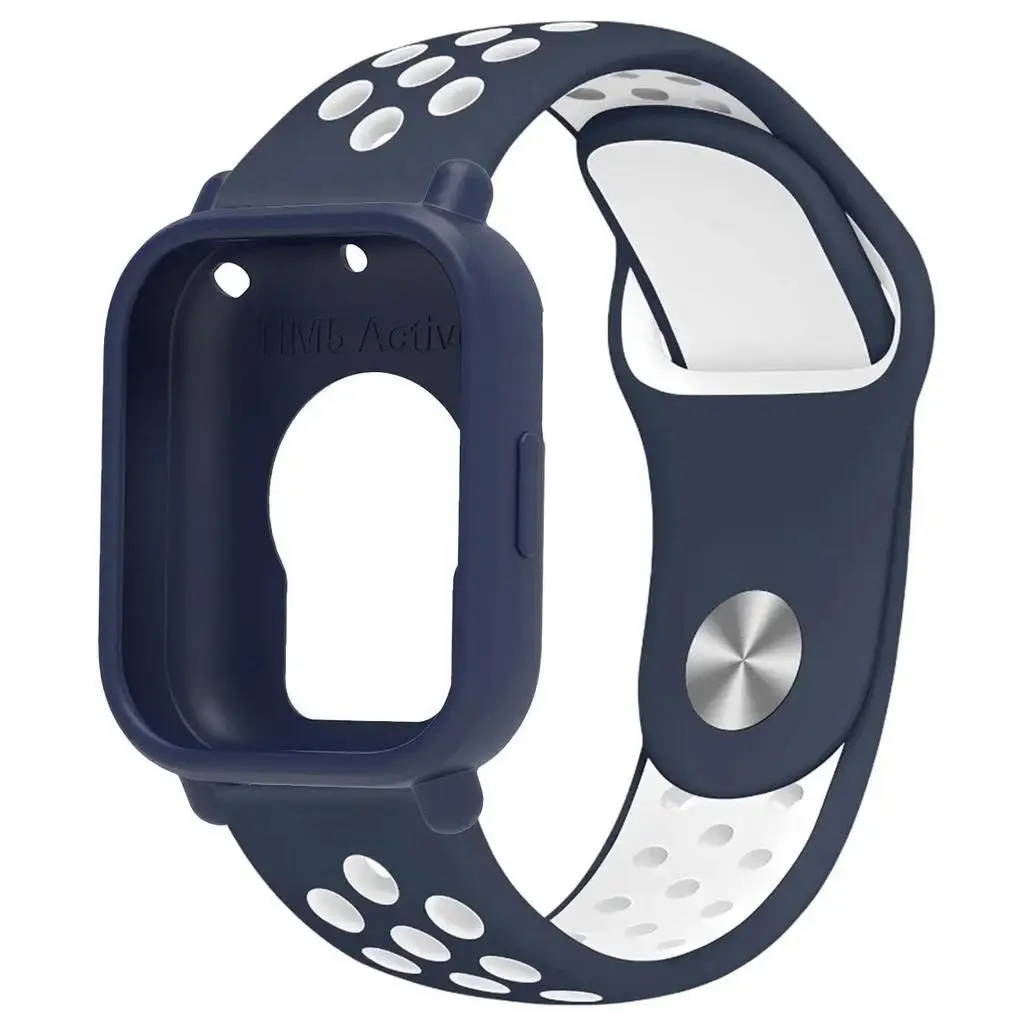 Two-Tone Breathable Sports Silicone Band with Soft Hollow Protector