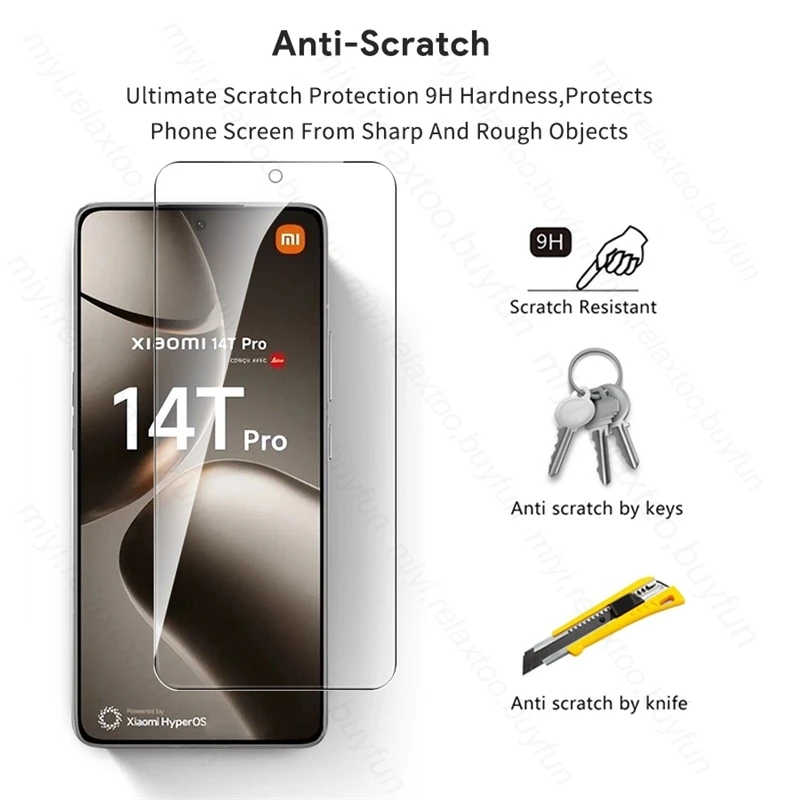 Premium Clear Protective Case with 3Pcs Tempered Glass Screen Protectors - 9H Hardness