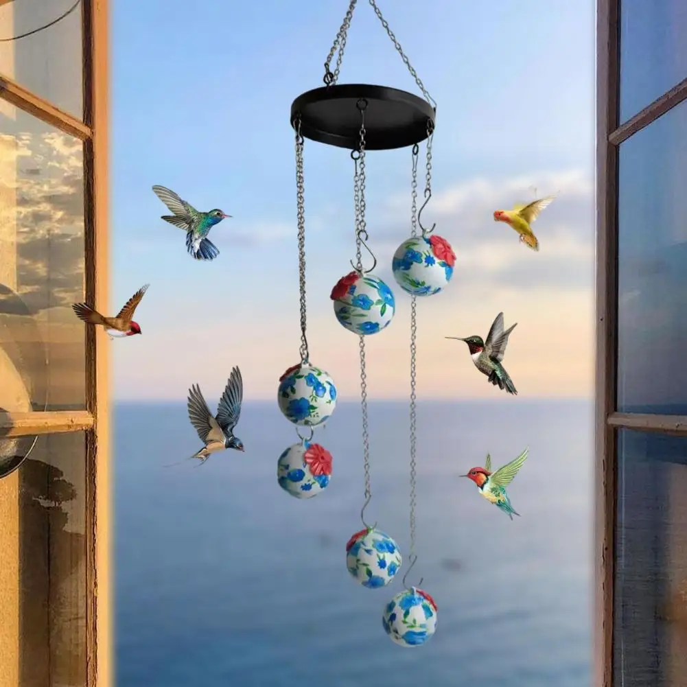 

Window Bird Feeder Charming Forest Love Hanging Bird Feeder With Wind Chime For Hummingbirds Woodpeckers Easy Installation