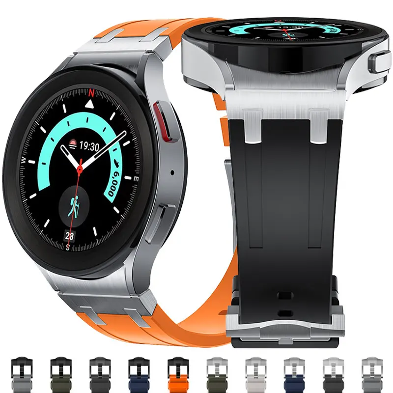 

Роскошный мягкий силиконовый ремешок 20 мм для Samsung Galaxy Watch 4 Classic 46 мм для Galaxy Watch 6 5 40 мм 44 мм, резиновый браслет для быстрого крепления