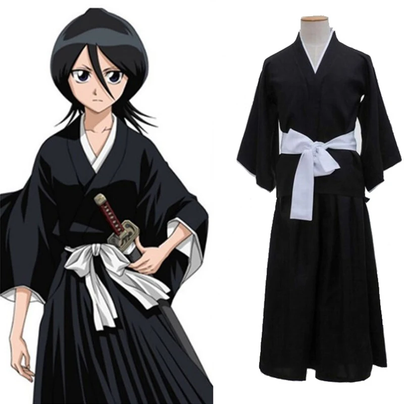 

Bleach Kuchiki Rukia Cosplay Costumes Kurosaki Ichigo Die Pa Soul Society Shinigami Kimono Full Outfit Thousand-Year Blood War