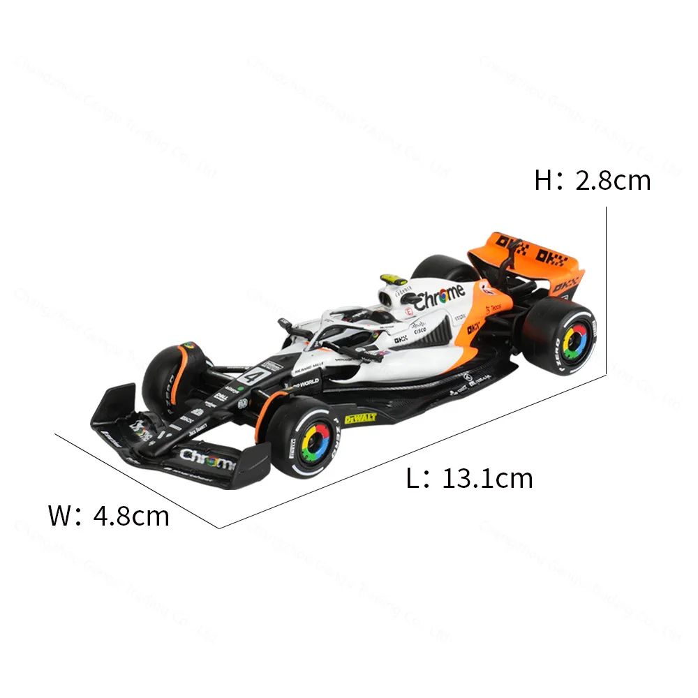 Bburago 1:43 2023 Monaco Mclaren MCL60 F1 Formula Car Die Cast Vehicles Collectible Model Racing Toys 2