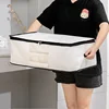 Non-Woven Fabric Cotton Quilt Storage Bag With Window For Moving Clothes Organizer Household Luggage Bag Storage Package 1