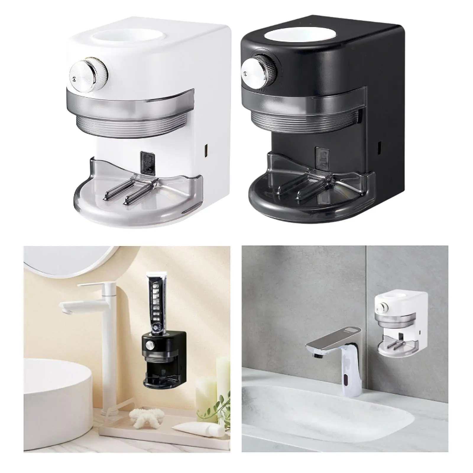 Electric Toothpaste Dispenser Storage Rack Toothpaste Gadget for Family 3