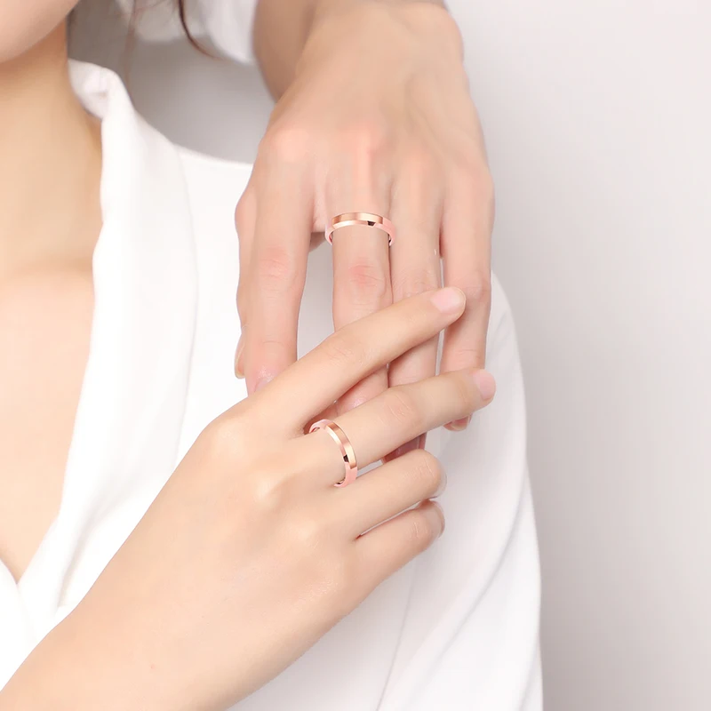 Tungsten Rings for Men Women Trendy and Versatile Simple High Grade Golden Ring Tail Ring,Engraving